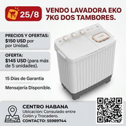 lavadora semiautomática 150usd 7kg EKo - Img 55493415