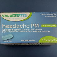 Acetaminophen con Diphenhydramine 20 tabletas (VEDADO) - Img 58249351