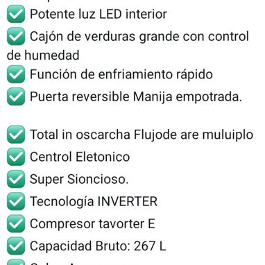 Refrigerador SANKEY de 9.4 pies cúbicos con dispensador de agua 💧 tecnología inverter - Img 126310644