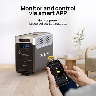 Aferiy P310 Portable Power Station 3840Wh LiFePO4 Solar Generator 3600W AC/DC - 5/7