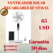 Ventilador recargable+panel solar+bombillo - Img 55497154