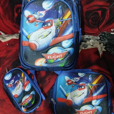Mochila para niños 🎒 3 en 1 ✨ Mochila + Merendero + Cartuchera ❤️ - 5/6