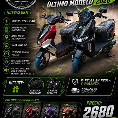 Moto eléctrica, moto de combustión, bicimoto, bicicleta eléctrica, patineta eléctrica, triciclo - Img 123561021