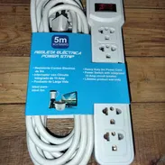 Extensión Regleta eléctrica de 5 metros Color:blanco Cod:Alofoke - Img 55407746