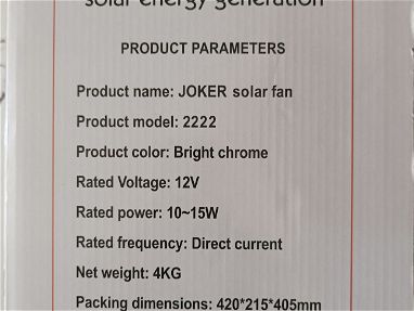 Ventilador recargable por panel solar - Img main-image