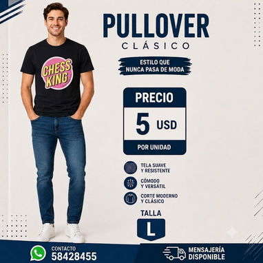 Pullover para hombre está hecha con hilos frescos que son transpirables, cómodos, suaves, frescos, agradables al tacto, - Img 125105014