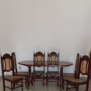 Juego de comedor 6 sillas Caoba - Img 57676354
