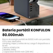 Batería portátil KONFULON 80.000mAh. Marca: KONFULON / Modelo: A49Q - Img 56790924