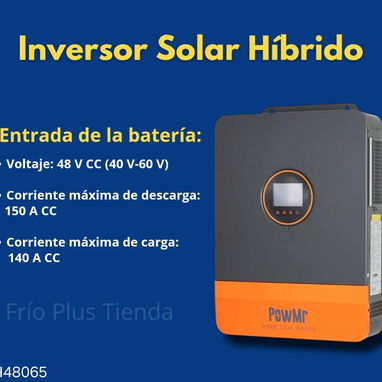 Inversor Híbrido POWMR 6.5KW 120/240VAC – 48VDC 💪  ✅ Onda sinusoidal pura 6500W - Img 122660354