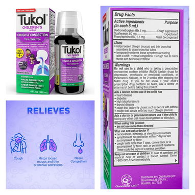Jarabes para el Catarro Tukol (15) y Rompe Pecho (17) variedad leer adentro 55595382 o 55592455 - 7/9