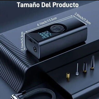 Compresor de aire portátil y recargable con bateria de 9000mha - Img 122703955