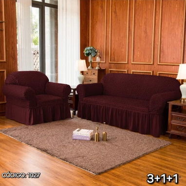 Forros para muebles 311, colores enteros con volantes - Img 117255110