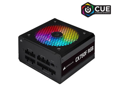 CORSAIR CX-F RGB Series CX750F RGB 750W 80 PLUS Bronze Fully Modular ATX Power Supply NEW - Img main-image