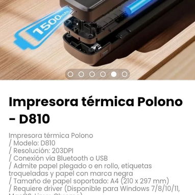 Impresora térmica Polono. Modelo: D810 - Img 121857711