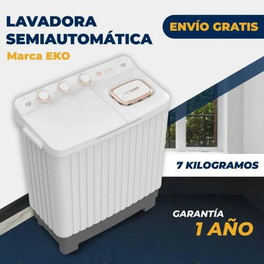 Lavadora semiautomatica Milexus 7 kg ( negra) Garantía: 3 meses - Img 124052645