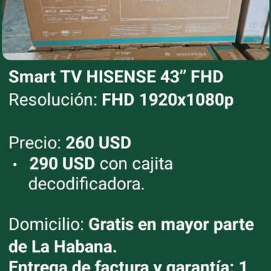 Primera mano, Smart TV de varias marcas y pulgadas (LG, Samsung, Royal, JVC, Hisense, Insignia, TCL, Vision, Milexus) - Img 121560717