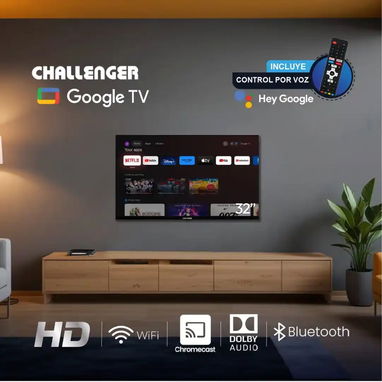 TELEVISOR CHALLENGER GOOGLE TV / SMART TV / TELEVISOR INTELIGENTE / NUEVO - Img 112678256