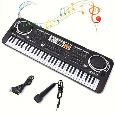 Pianola electrónica y micrófono para principiantes, niñas y niños Juguete - 2/5
