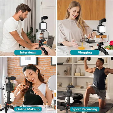 Soporte uso con celulares y cámaras/trípode y manguito - Img 110895999