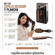 Set de cepillo secador mas plancha de pelo - Img 55741573