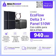 Ecoflow Delta 3 con panel 510W y cable conector - Img 57525483