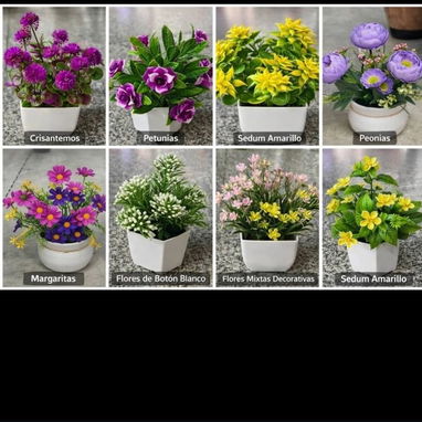 Variedades de macetas con flores artificiales - Img 124782284