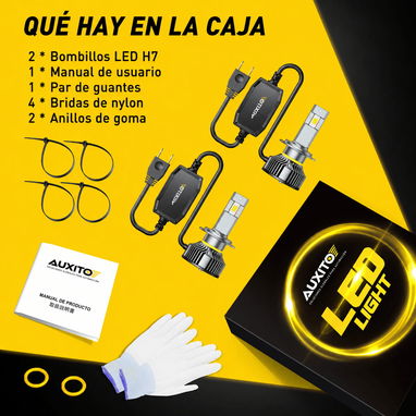 Bombillas LED para faros delanteros AUXITO Serie Y19 H7 - 2/10