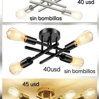 Lámparas decorativas  NO INCLUYE BOMBILLAS - 3/8