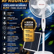 Ventilador Recargable ELFO + Panel Solar de 20W - Img 56610723