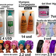 Crema de Peinar , Gorro de satén, shampoo y acondicionador riso perfecto, Gel - Img 53537364