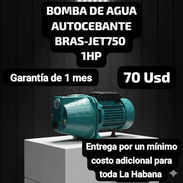 BOMBA DE AGUA AUTOCEBANTE BRAS-JET750 1HP, Garantía de 1 mes, Entrega por un mínimo costo adicional para toda La Habana - Img 53011456