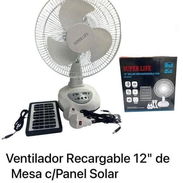 Ventilador recargable solar - Img 54845826
