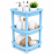 Organizador de Cocina Esquinero 3 Pisos Azul, Organizador Esquinero 3 Bandejas Perforadas Azul VPT# - Img 56757369