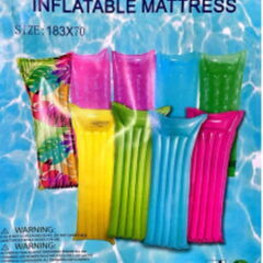 Balsa inflable para piscina y playa... Colores naranja🧡y verde💚 - Img main-image