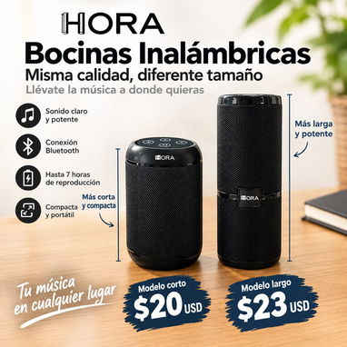 Bocinas 1Hora pequeñas y medianas - 3/4
