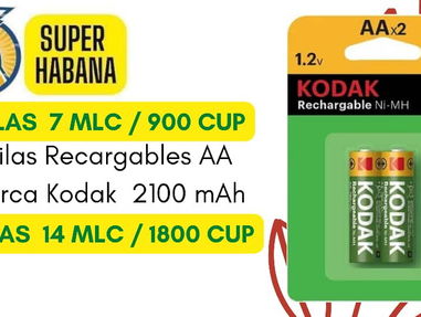 Pilas AAA recargables, Pilas Recargables 9V*, Pila en La Habana, Cuba -  Revolico
