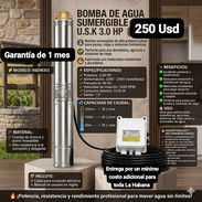 BOMBA DE AGUA SUMERGIBLE 3 HP, Garantía de 1 mes, Entrega por un mínimo costo adicional para toda La Habana - Img 51074183