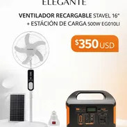 &> ESTACIÓN DE CARGA + VENTILADOR RECARGABLE - Img 55443670