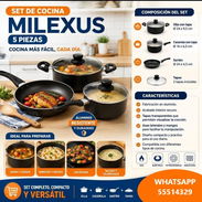 SET DE OLLAS PARA INDUCCION MILEXUS 5 PCS, ENTREGA DE FACTURA PARA SU GARANTÍA, VARIEDAD DE SARTENES, OLLAS Y CAZUELAS - Img 56809044