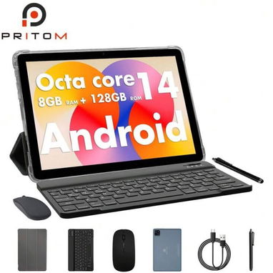 Tablet PRITOM Android📱 8 núcleos a 1,8 GHz/8 GB (4+4 ampliables) de RAM/128 GB de ROM/pantalla IPS de 10,1 pulgadas 12 - Img 123705078