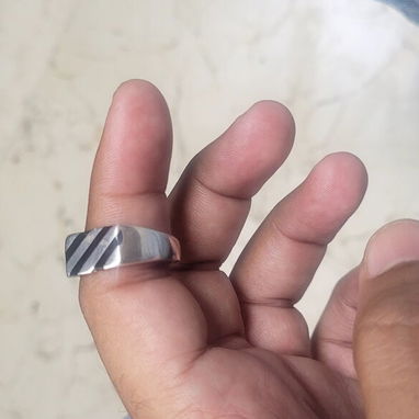 Anillo de plata de hombre - 3/4