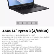 ASUS 14" Ryzen 3 (4/128GB) Modelo: Vivobook Go 14 (E1404FA-TH31) - Img 57683438
