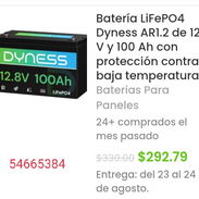 Batería LiFePO4 Dyness AR1.2 de 12 V y 100 Ah con protección contra baja temperatura - Img 56887881