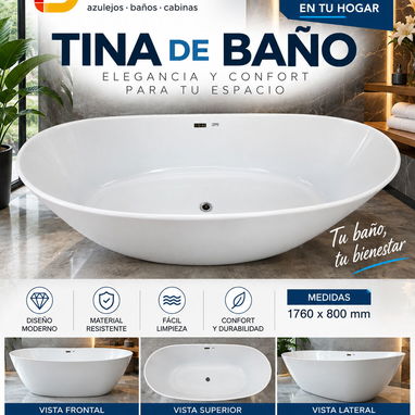 Tina de baño 180x80 nueva en su 📦 - 2/5