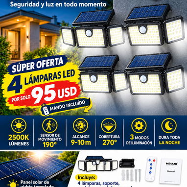 Lámparas LED Solares Luces Led - 6/8