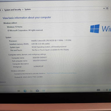 Laptop Lenovo Inter celeron Cpu N3350 - 3/4