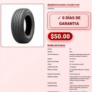 Llanta DS DH01 215/65R15 Indice De Carga 96V Carga Maxima 710kg VPT-0146 - Img 57969526