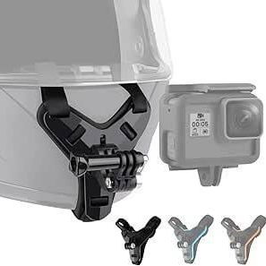 ☎️53544655 🛵 Entrega Disponible ⭐Soporte para cámara de acción en casco de motocicleta con correa para barbilla ⭐ - 4/6