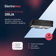 EXTRACTOR DE GRASA DRIJA 24" NEGRO (COMPATTO-60BL) - Img 56561282