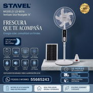 Ventilador Solar Recargable STAVEL 16" (Modelo LD-8016) ¡Olvídate de los apagones! 💨 - Img 55744285